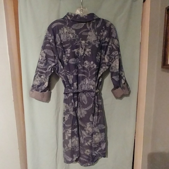 Isaac Mizrahi Denim Floral Print Shirt Dress 18 W - Picture 2 of 3